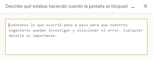 Describe qué estabas haciendo cuando la pestaña se bloqueó en Linkedin.