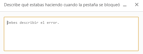 Debes describir el error en Linkedin.